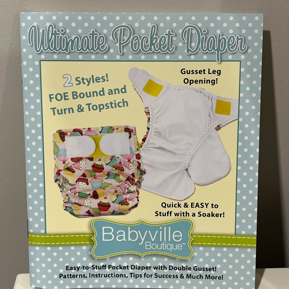 Babyville Cloth Diaper Sewing Pattern with specialty Fabrics Bundle